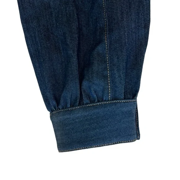 CINQ À SEPT Jeans Pleated Front Jogger Style Button at Ankle size 8